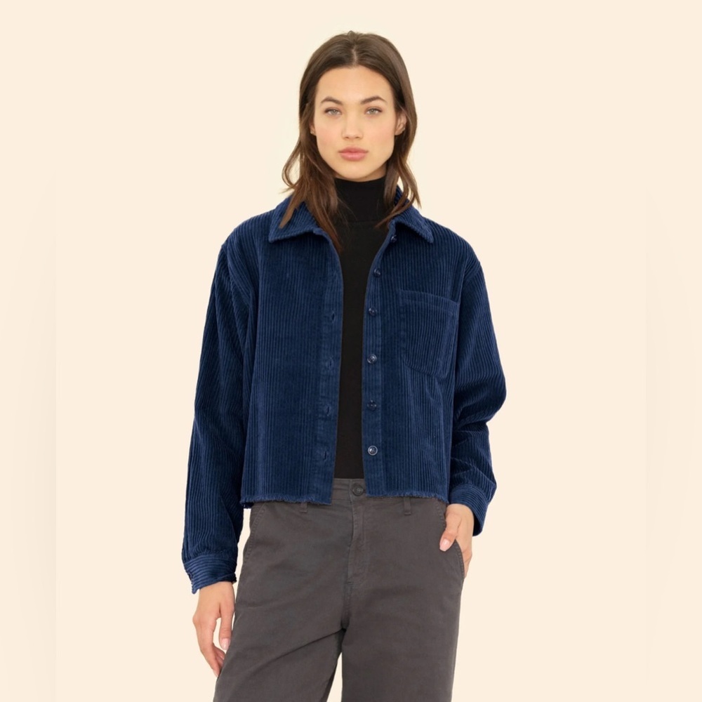 Madewell Oversized Navy Corduroy Shirt